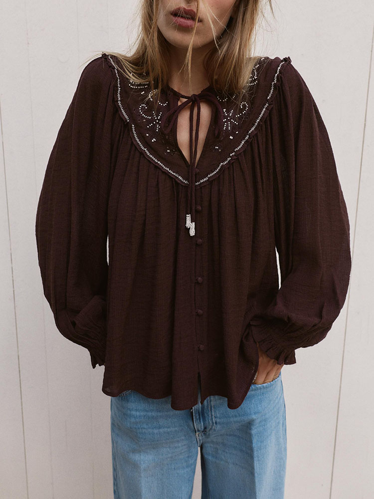 Ethnic Clothing & Online Fashion Store Khaadi Us - 2025 Winter Neue Süße Modische Perlenbestickte