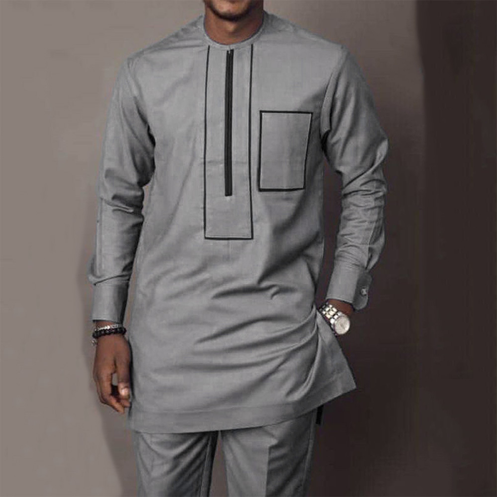 Dashiki Shirt Men - Afrikanische Männer 2024 Sommer anzug lange