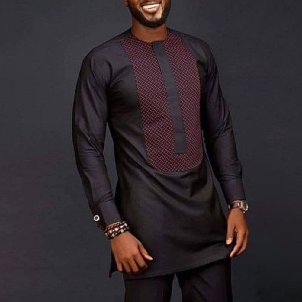 Dashiki Shirt Men - Männer Hemden einfache Freizeit hemd ethnischen